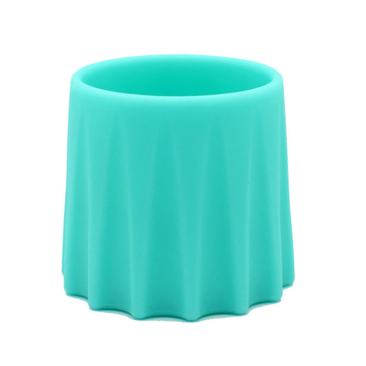 3 oz Flexible Silicone Baby and Toddler Cup Teal Eztotz Side View