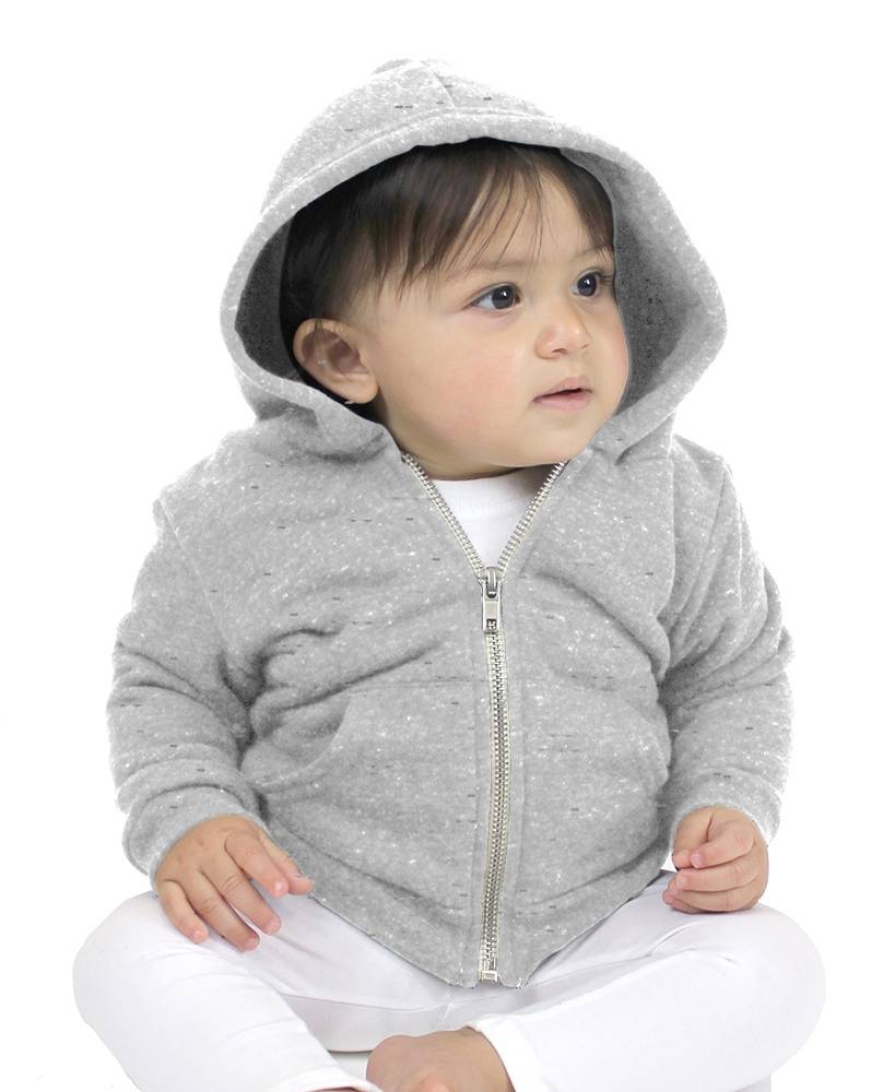 Baby Wearing Triblend Fleece Zip Hoody Tri-Ash
