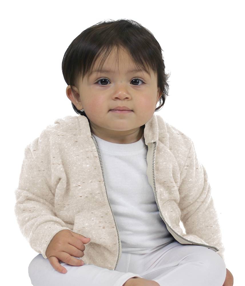 Baby Wearing Triblend Fleece Zip Hoody Tri-Oatmeal