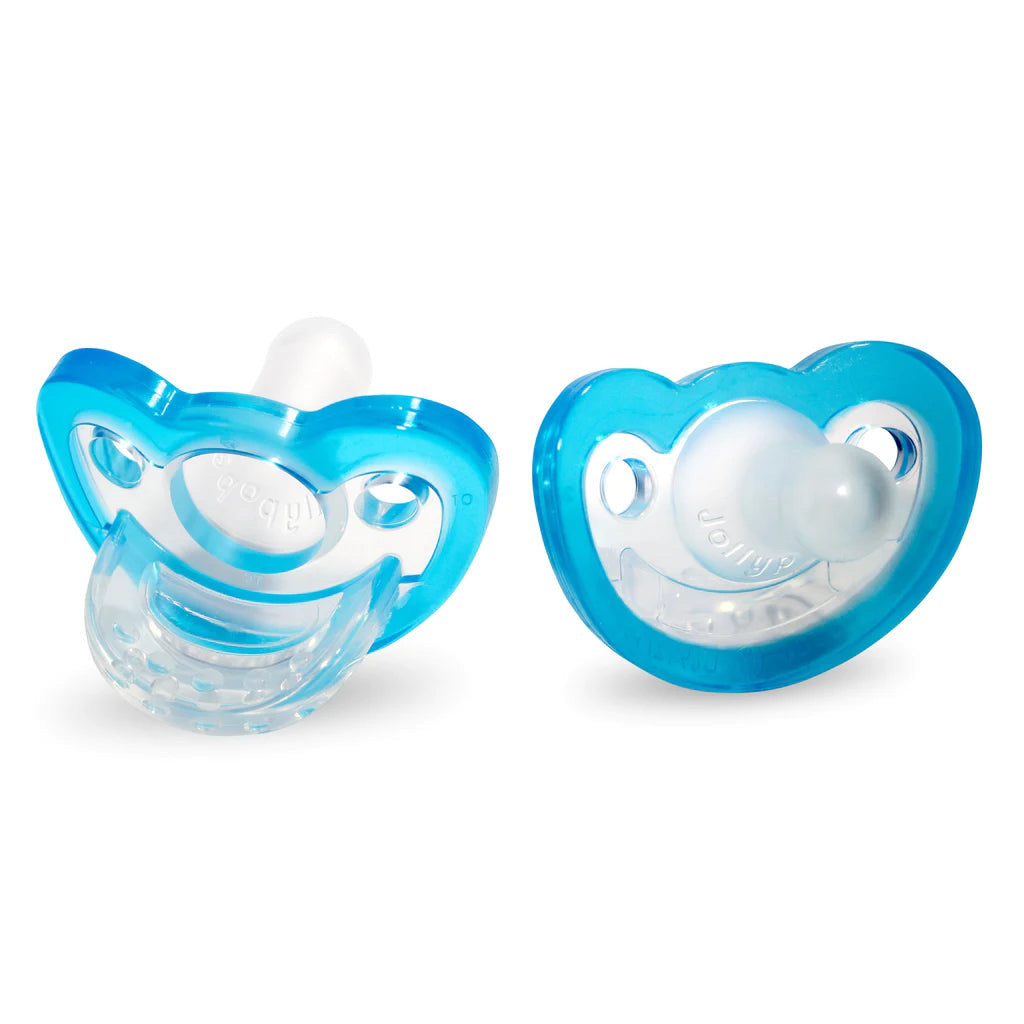 Blue JollyPop Silicone Pacifiers 3+ Months Made in USA American
