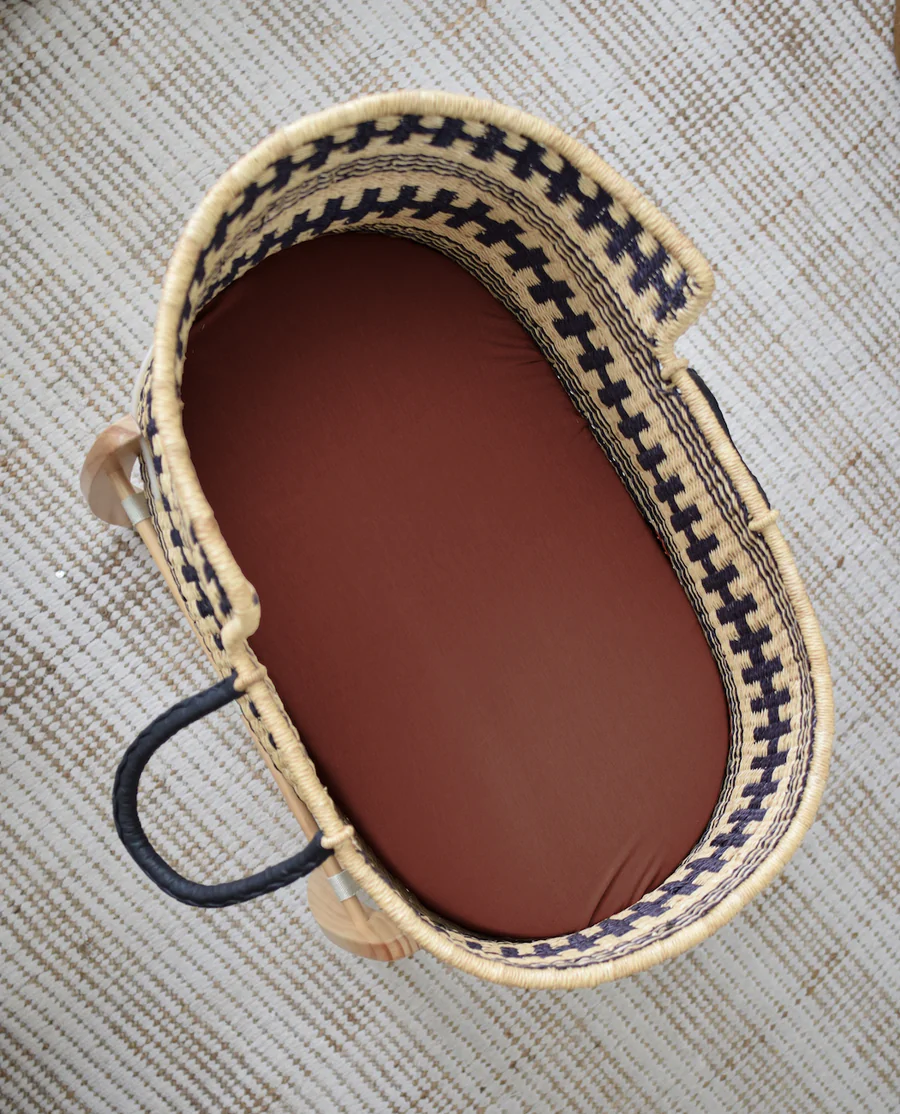 Organic Bamboo Bassinet and Changing Pad Sheet - Chestnut Color - Made in USA