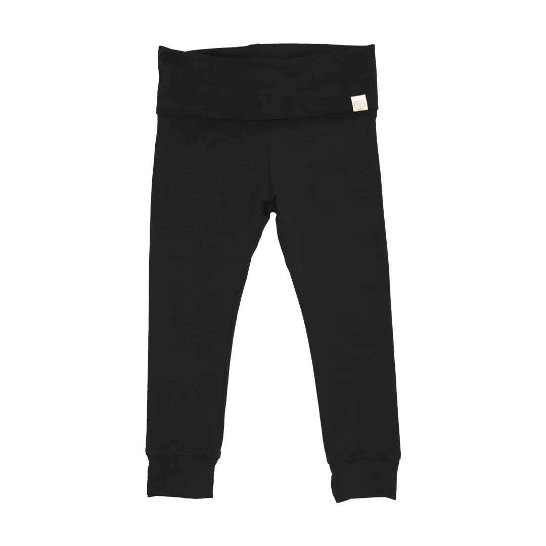 12-24 Months Black Organic Bamboo Leggings