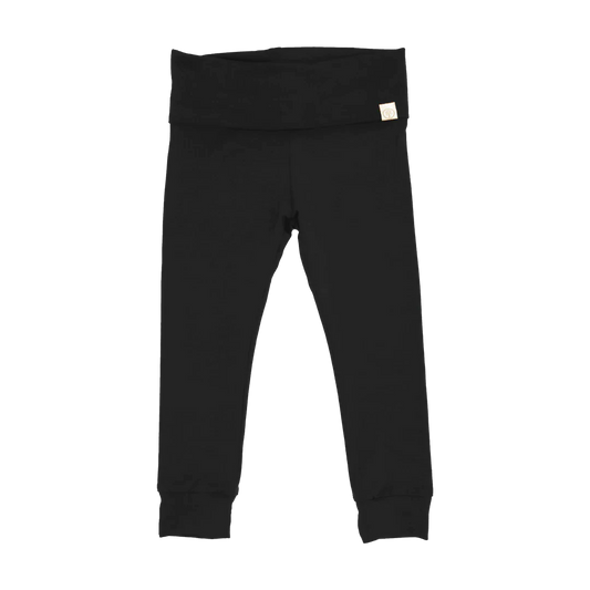 12-24 Months Black Organic Bamboo Leggings