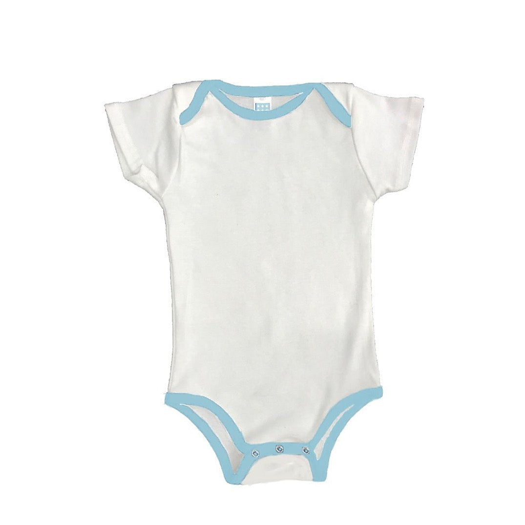 Organic Cotton Onesie with Contrast Binding Heaven