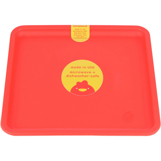 Red Microwave-Safe, Dishwasher-Safe Kid's Plate