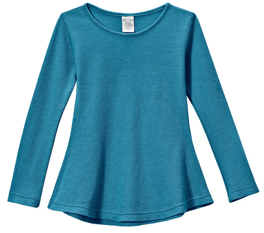 Thermal Tunic Made in USA - Teal Toddler Clothes