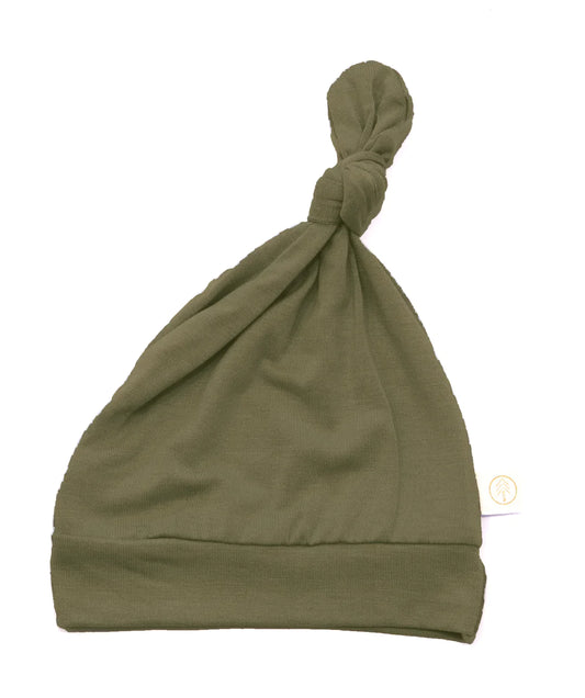 Moss Organic Bamboo Baby Top Knot Hat Made in USA