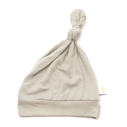 Sand Bamboo Baby Top Knot Hat