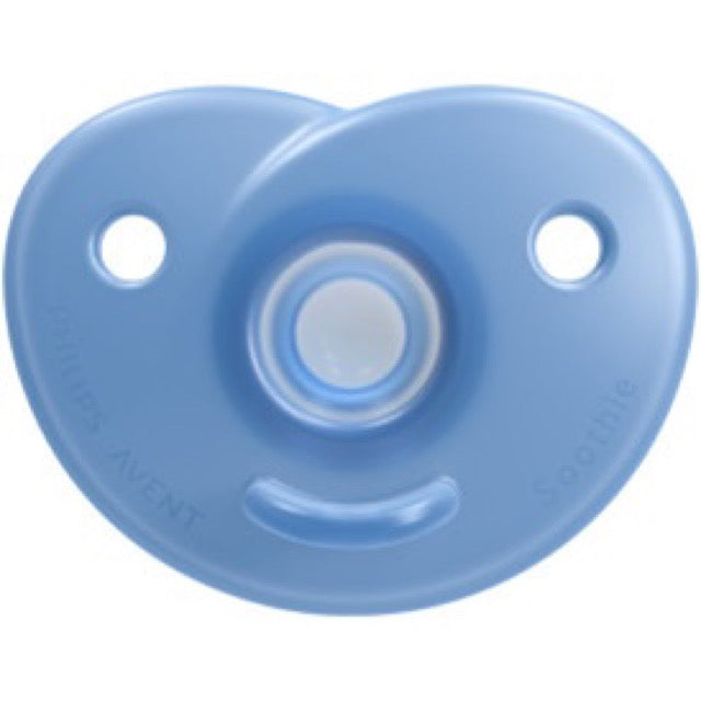 Blue Philips Avent Heart Soothie Pacifier Front View