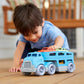 Child playing with the car carrier