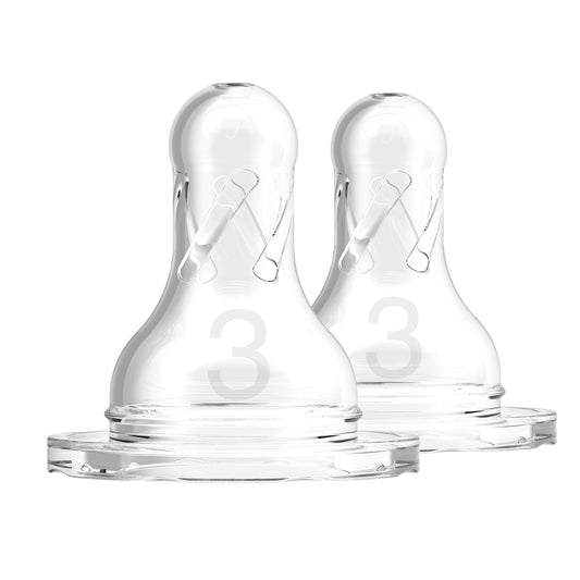 Dr. Brown's Level 3 Flow Narrow Nipples for Options+ Bottles (2-Pack)