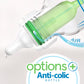 Dr. Brown's Plastic Options+ Narrow Anti-Colic Baby Bottle Air Flow While Drinking