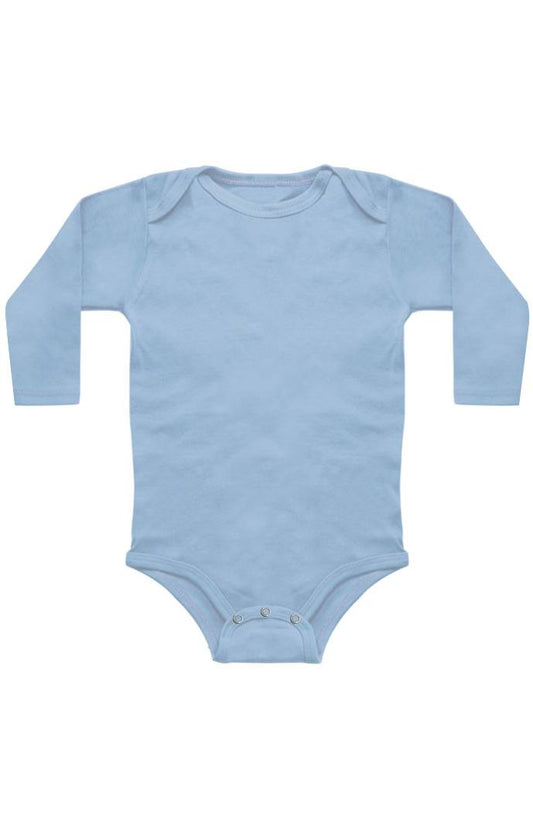 Made in USA Heaven Blue Infant Organic Cotton Long Sleeve Onesie