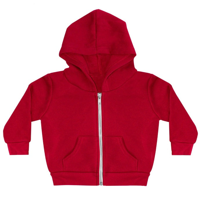 Made in USA Infant & Toddler Red Zip Hoodie