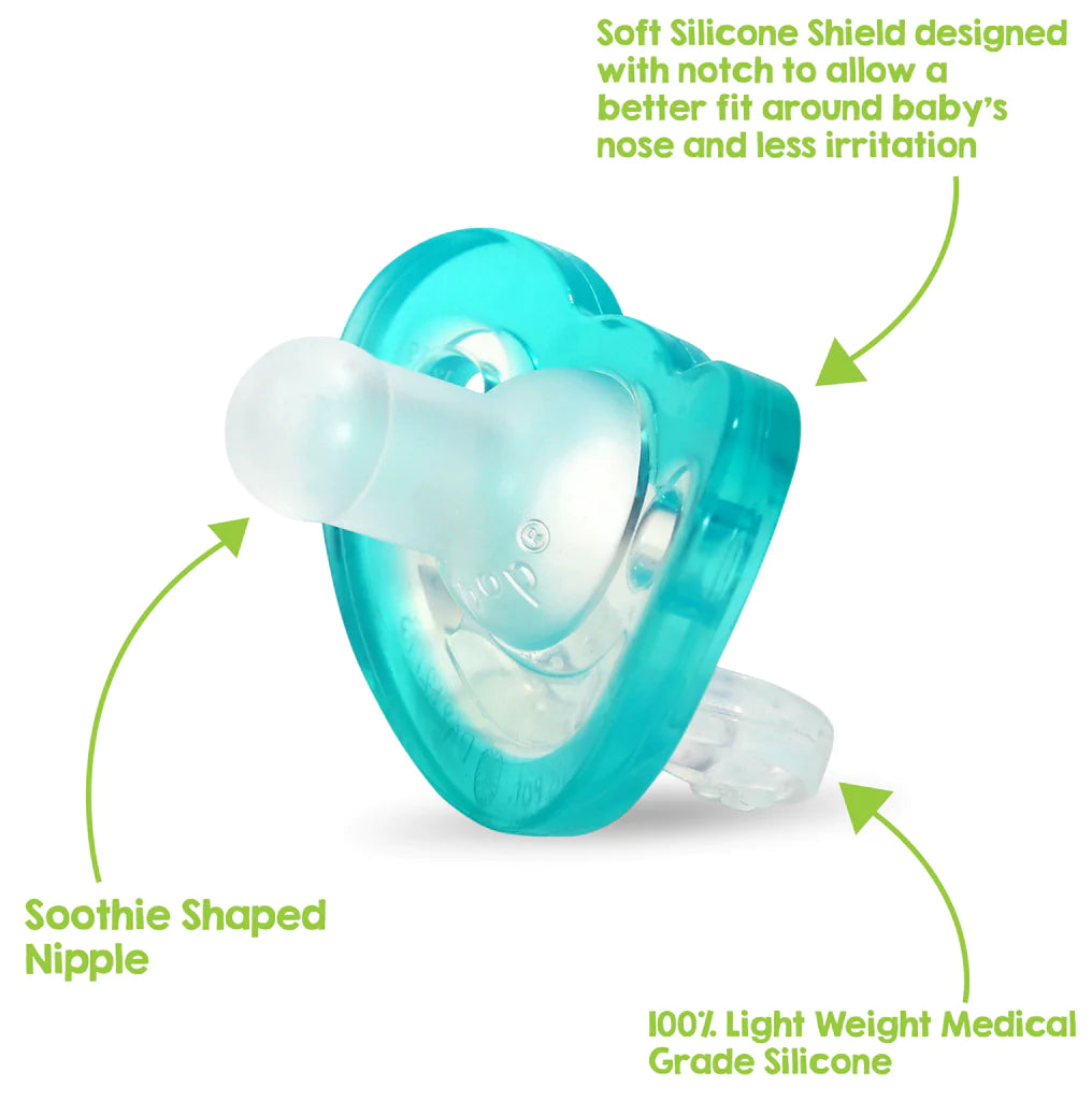 JollyPop Pacifier Benefits - Teal - Made in USA