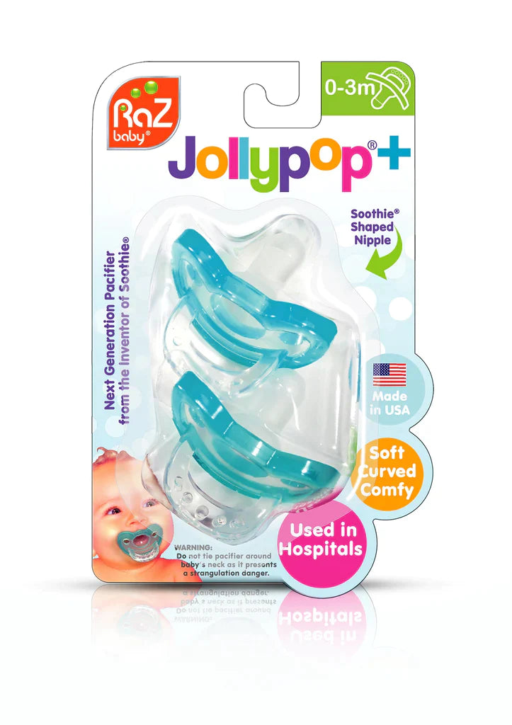 Made in USA JollyPop Newborn Pacifier Teal