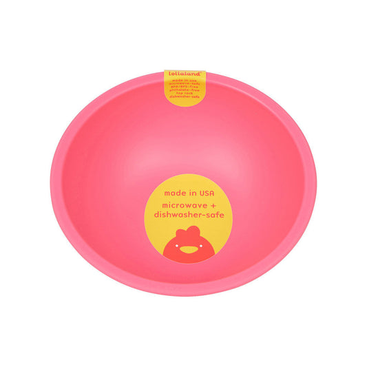 Made in USA Microwave Safe Pink Kid's Bowl - Lollaland Cool to the Touch, Durable