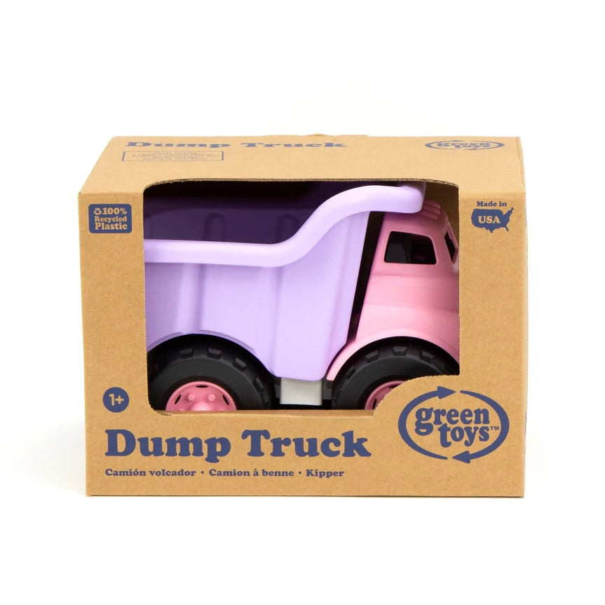 Made in USA Pink & Purple Dump Truck Toy Packaging