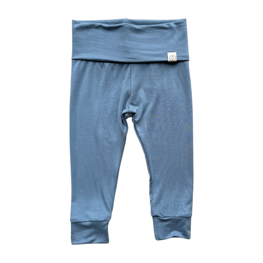 Made in USA Dusty Blue Baby & Toddler Leggings - Organic Bamboo Pants