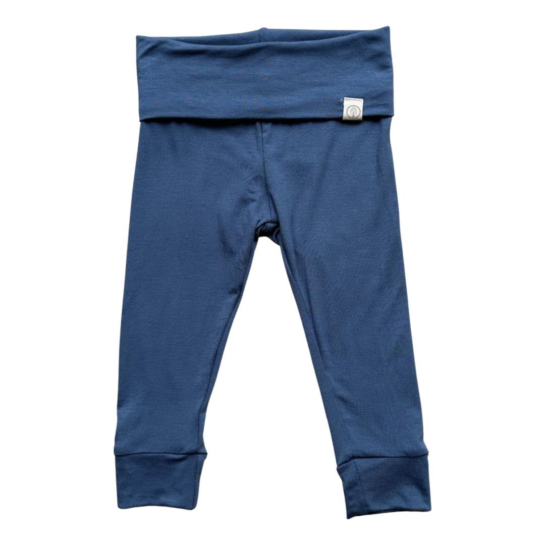 Made in USA Gray Blue Toddler Leggings Pants Organic Bamboo