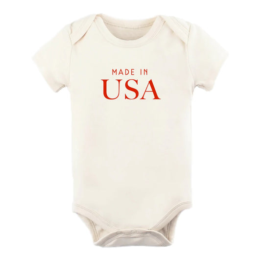 Made in USA Organic Cotton Baby One Piece Onesie Bodysuit