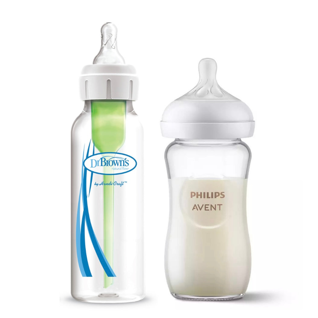Made in the USA 8 oz Baby Bottle Sample Pack - Dr. Brown's and Avent