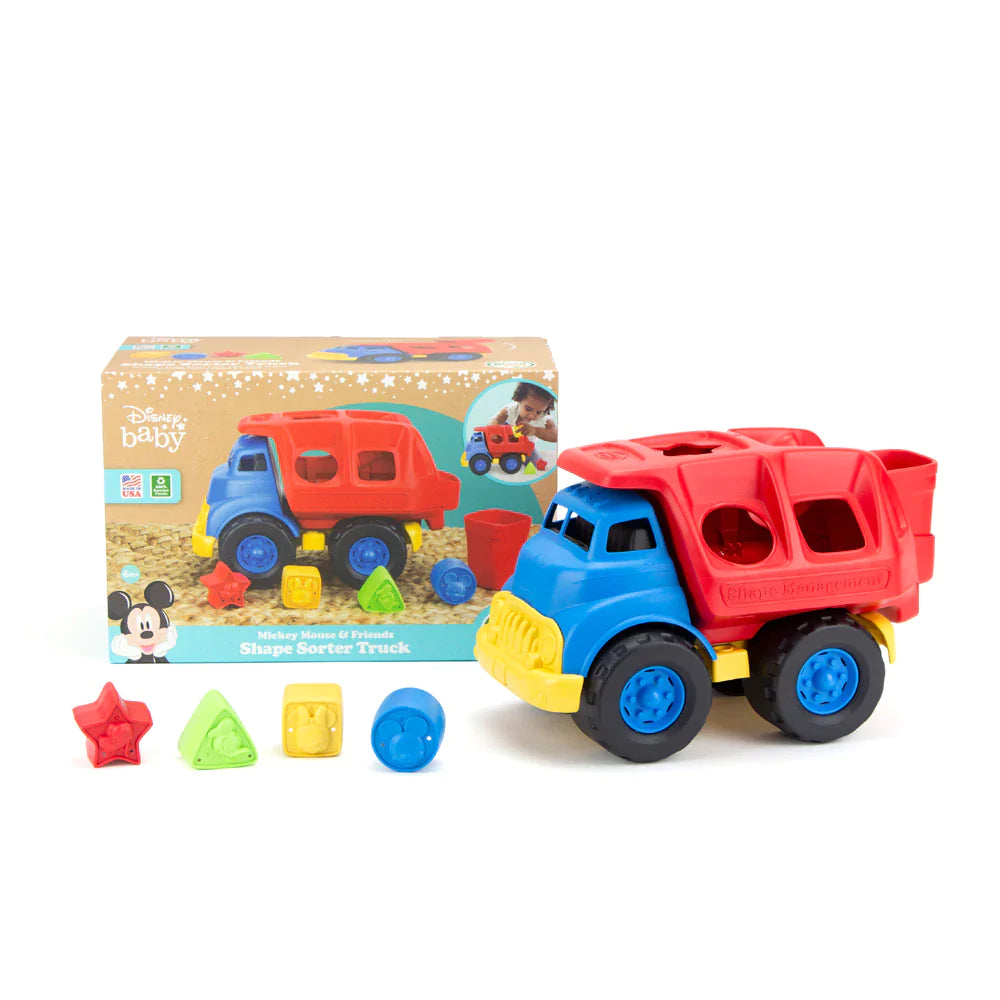 Mickey Mouse Shape Sorter Truck Packaging and Toy