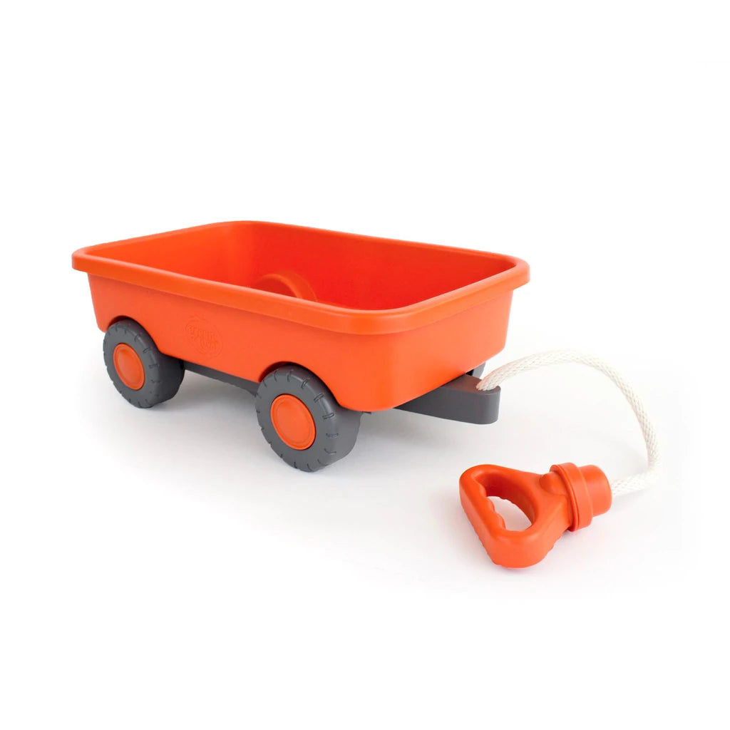 Made in USA Orange Wagon Toy