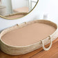Organic Bamboo Bassinet and Changing Pad Sheet - Clay Brown Color - Made in USA