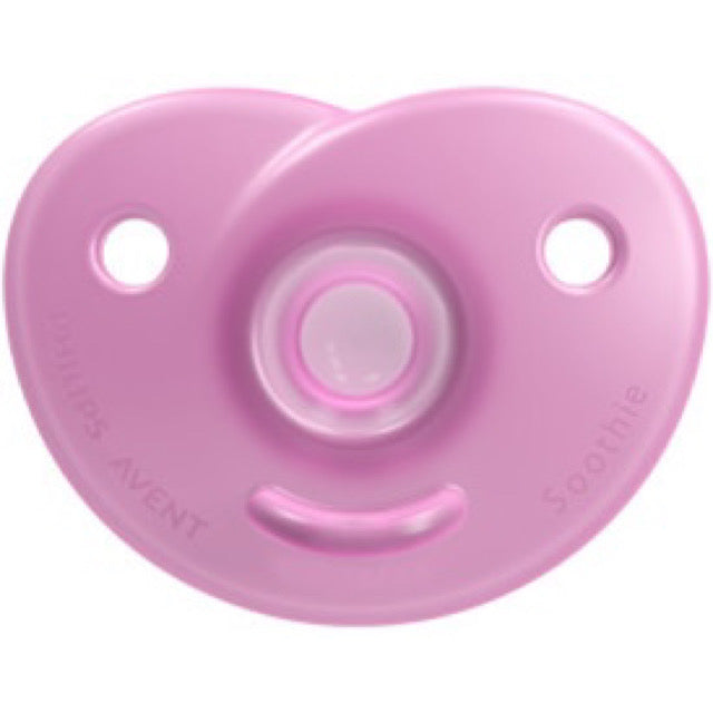 Pink Philips Avent Heart Soothie Pacifier Front View