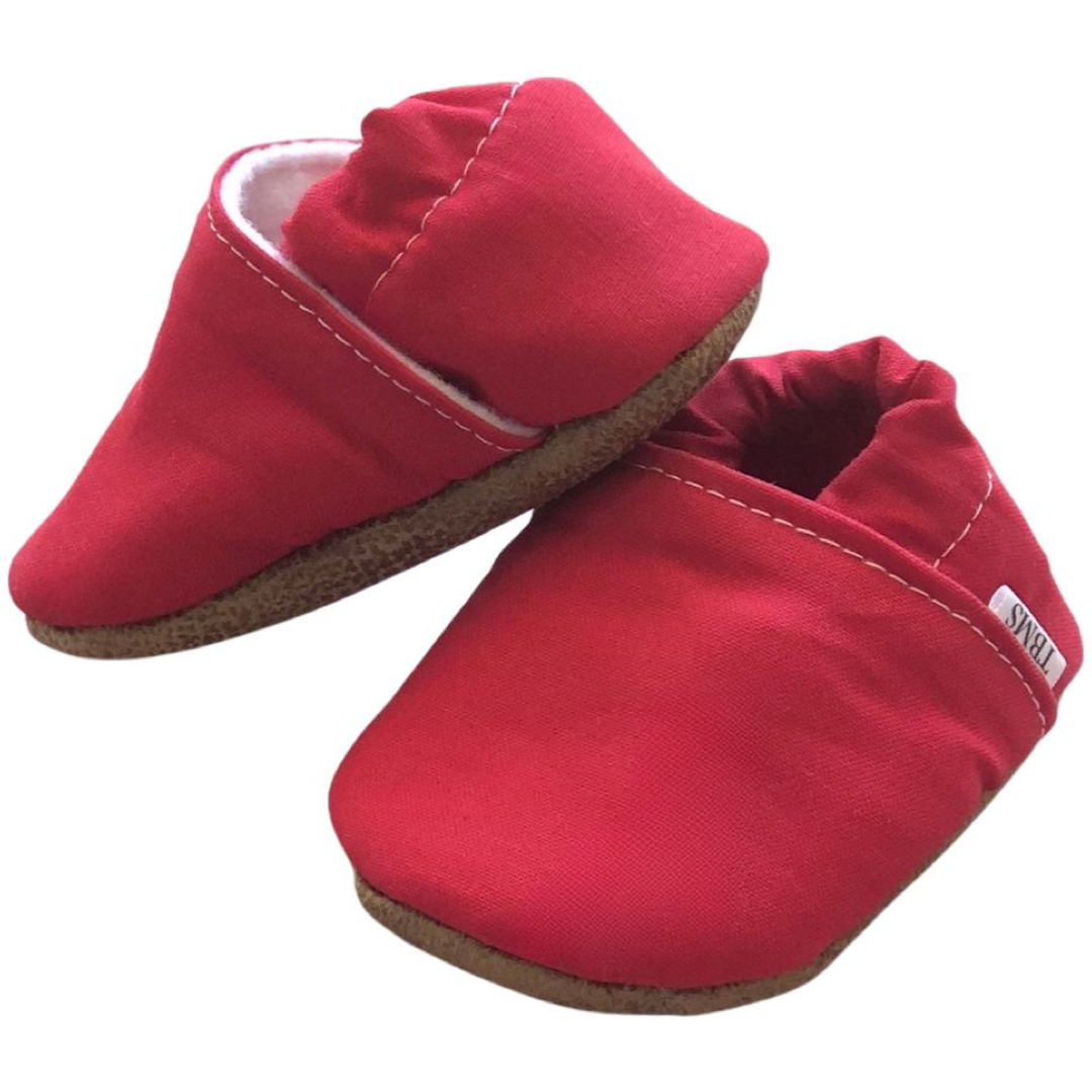 Red Baby Moccasins Made in USA - Infant Shoes
