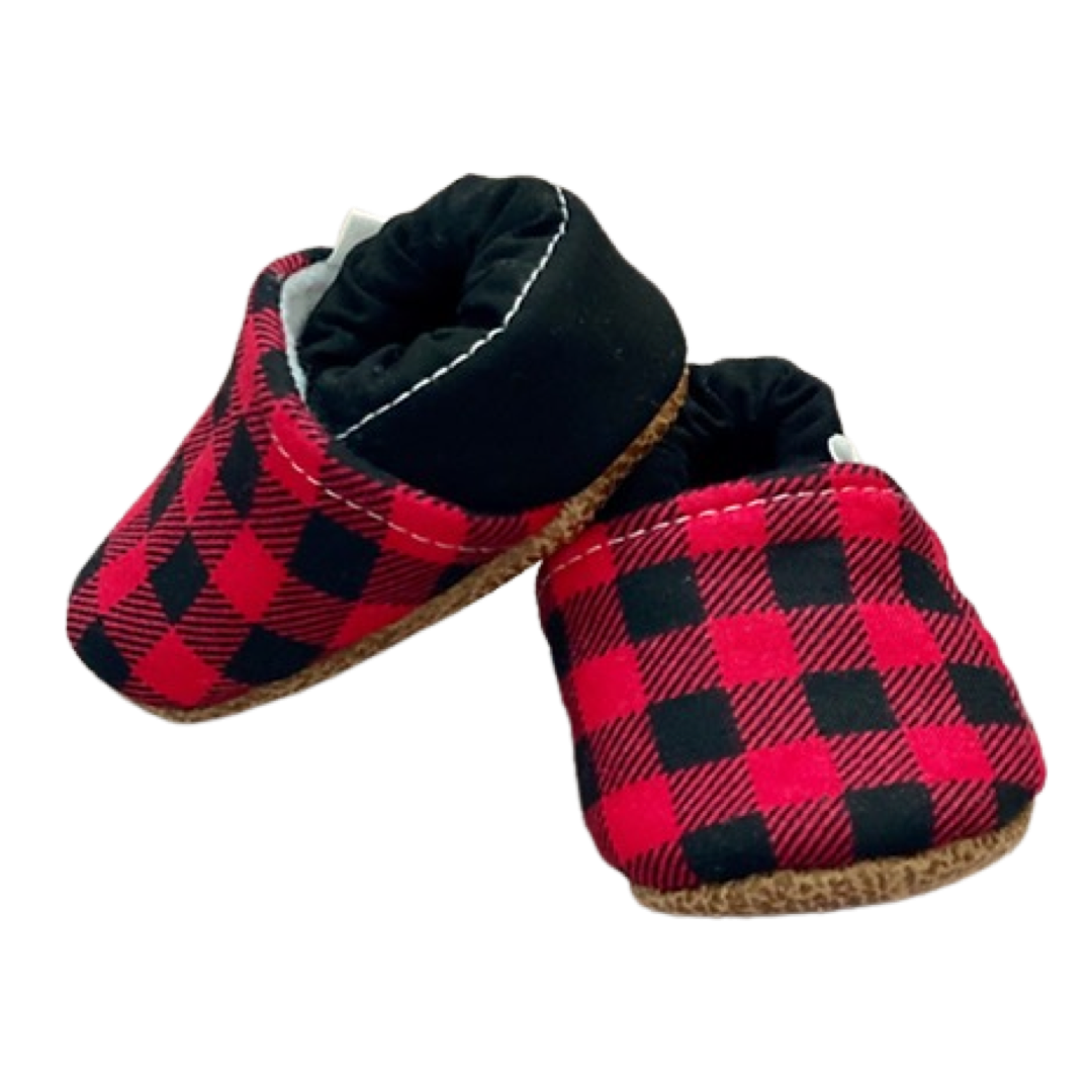 Red Buffalo Baby and Toddler Moccasins - Made in USA Infant Shoes