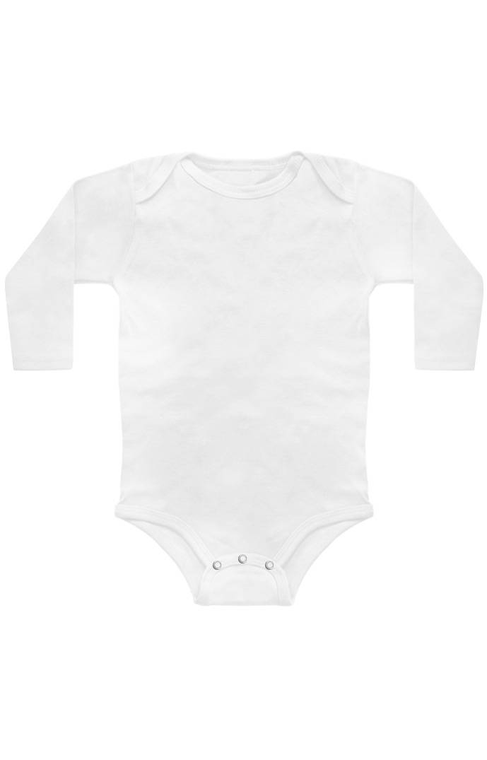 Salt White Infant Organic Cotton Long Sleeve Onesie