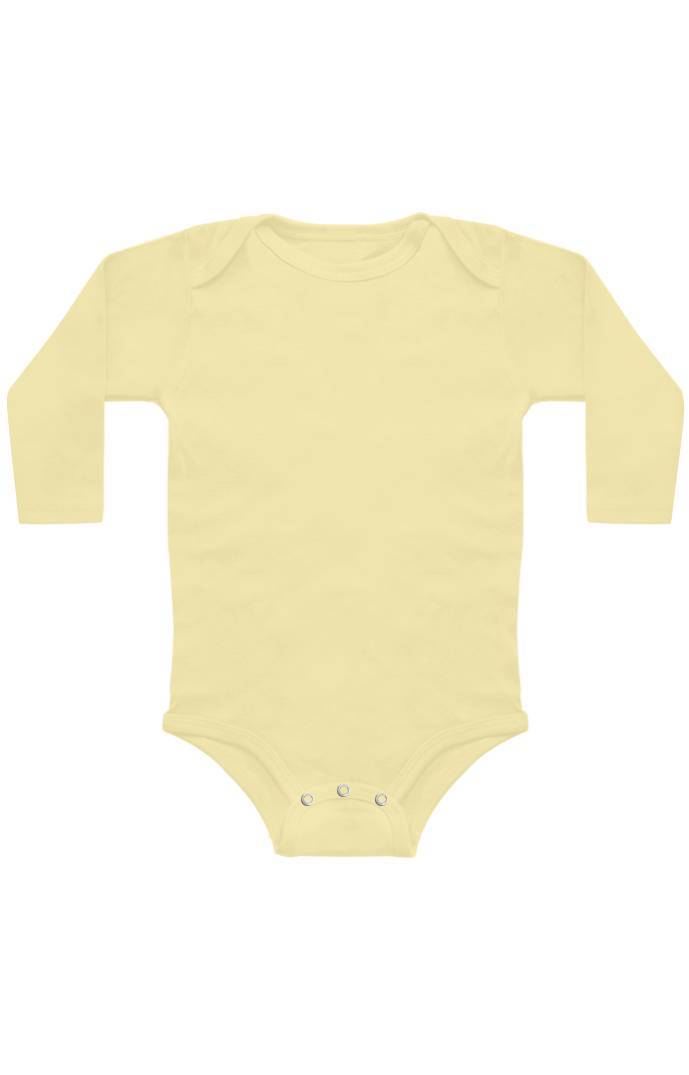 Canary Yellow Organic Cotton Long Sleeve Onesie