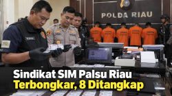Sindikat SIM Palsu Riau Terbongkar, 8 Ditangkap